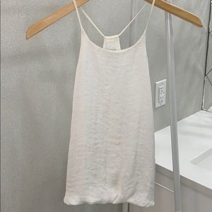 Zara // Silky White Tank Top